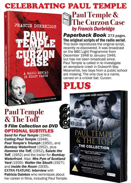 Special Deal: Paul Temple & The Curzon Case Paperback Book PLUS Paul Temple & The Toff Collection on DVD