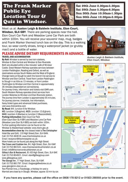 The Frank Marker Public Eye Location Tour & Quiz in Windsor Information