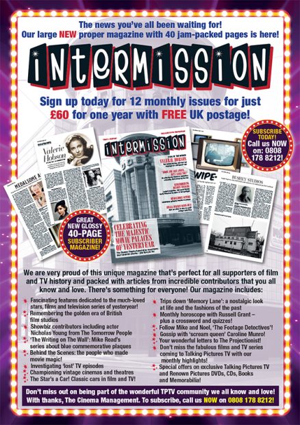 Intermission Magazine Subscription (12 Issues) You will be sent issues 4 to 11 straight away and then receive a new issue each month for the next 4 months.