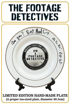 THE FOOTAGE DETECTIVES Ceramic Biscuit Plate with Stand