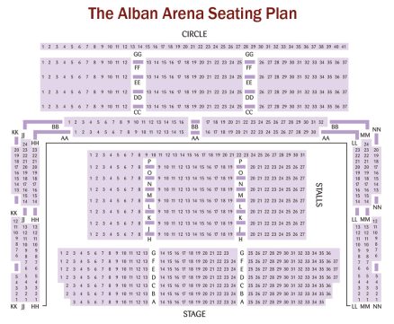 The Talking Pictures TV & Renown Pictures Festival of Film at The Alban Arena, St Albans Seating Plan