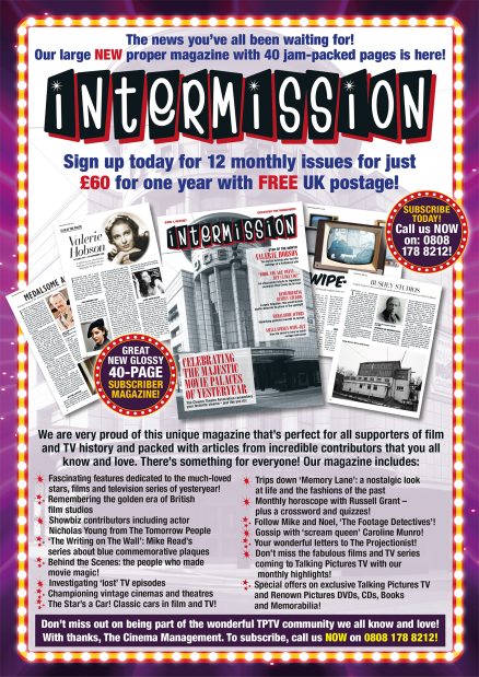 Intermission Magazine 12 Month Subscription from September 2025