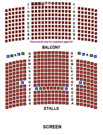 Hebden Bridge Picture House Seating Plan