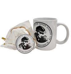 EXCLUSIVE Peter Cushing Sherlock Holmes biscuit, badge & mug deal - LIMITED AVAILABILITY!