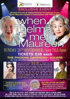 Renown Pictures & Talking Pictures TV invite you to join Dame Maureen Lipman in conversation with Thelma Ruby