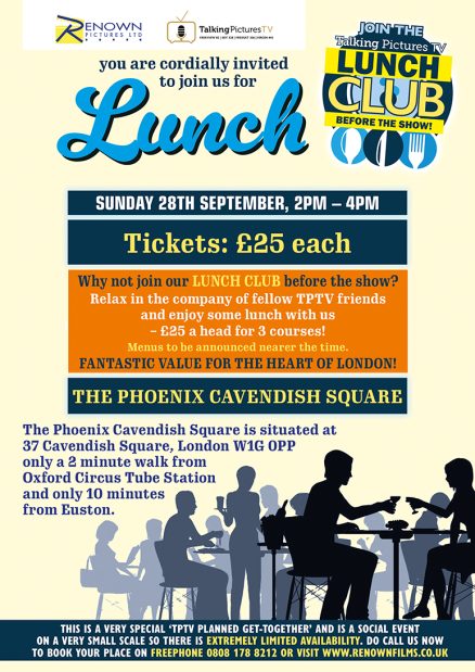 Dame Maureen Lipman in conversation with Thelma Ruby LUNCH * Separate from the event ticket *