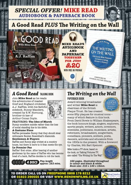 SPECIAL OFFER! Mike Read Audiobook & Paperback Book: A Good Read PLUS The Writing on the Wall