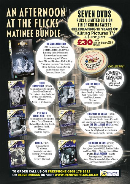 An Afternoon at the Flicks Matinee Bundle 7 DVDs PLUS a Limited Edition TPTV Television Selection Tin of Mixed Fruit Drops