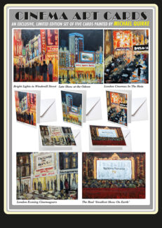 Exclusive pack of 10 luxury Cinema Art Cards by Michael Quirke