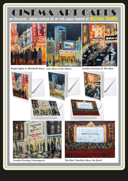 Exclusive pack of 10 luxury Cinema Art Cards by Michael Quirke