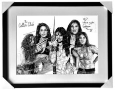 Caroline Munro, The Cellar Club. Framed Limited Edition Print, signed by Caroline Munro.
