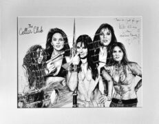 Caroline Munro, The Cellar Club. Mounted Limited Edition Print, signed by Caroline Munro.