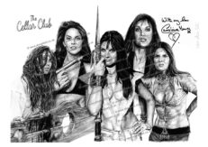Caroline Munro, The Cellar Club. Unmounted Limited Edition Print, signed by Caroline Munro.