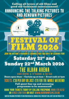 THE TPTV FESTIVAL OF FILM ST ALBANS - THE ALBAN ARENA - SATURDAY 21st & SUNDAY 22nd MARCH 2026