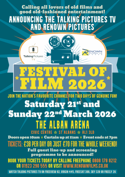 THE TPTV FESTIVAL OF FILM ST ALBANS - THE ALBAN ARENA - SATURDAY 21st & SUNDAY 22nd MARCH 2026