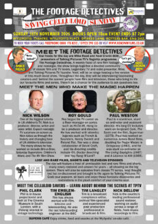 The Footage Detectives Saving Celluloid Sunday Guest Information