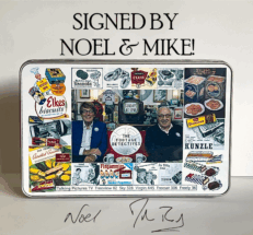 The Footage Detectives Exclusive Biscuit Tin Signed by Mike & Noel - 6 Tunnocks Teacakes Included!