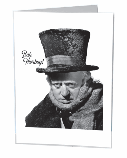 LIMITED EDITION Pack of 10 Scrooge "BAH HUMBUG!" Greetings Cards