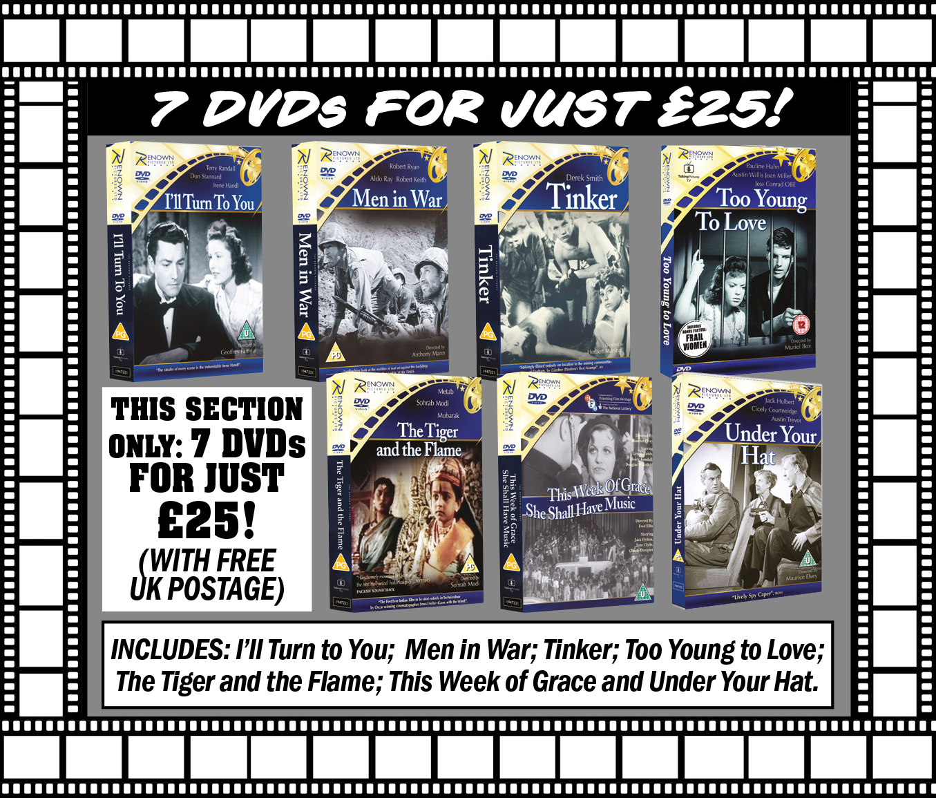 7 DVDs for just £25 – for 24 hours only!