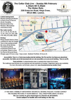 The Cellar Club Live – Sunday 8th February INFO SHEET